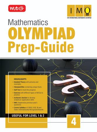 Book cover number 1 for Olympiad Prep Guide Mathematics 4 (IMO) Useful For Level 1 & 2 (2026-27) written by NA published by MTG Learning Media (P) Ltd.