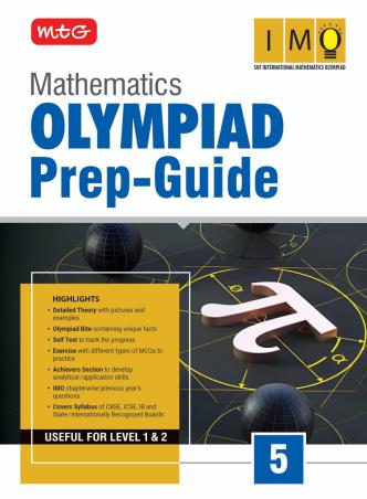 Book cover number 1 for Olympiad Prep Guide Mathematics 5 (IMO) Useful For Level 1 & 2 (2026-27) written by NA published by MTG Learning Media (P) Ltd.