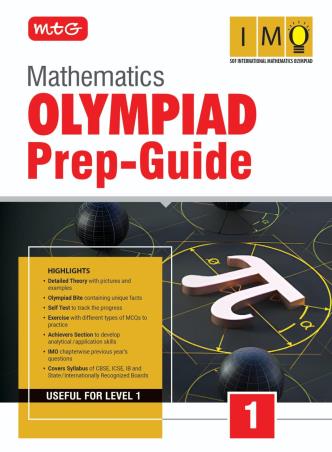 Book cover number 1 for Olympiad Prep Guide Mathematics 1 (IMO) Useful For Level 1 (2026-27) written by NA published by MTG Learning Media (P) Ltd.