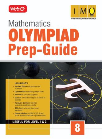 Book cover number 1 for Olympiad Prep Guide Mathematics 8 (IMO) Useful For Level 1 & 2 (2026-27) written by NA published by MTG Learning Media (P) Ltd.