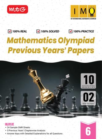 Book cover number 1 for Mathematics Olympiad Previous Years' Papers 6 (IMO) 2026-27 written by NA published by MTG Learning Media (P) Ltd.