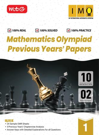 Book cover number 1 for Mathematics Olympiad Previous Years' Papers 1 (IMO) 2026-27 written by NA published by MTG Learning Media (P) Ltd.