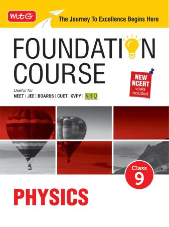 Book cover number 1 for Foundation Course Class 9 Physics (2026 Edition) written by NA published by MTG Learning Media (P) Ltd.