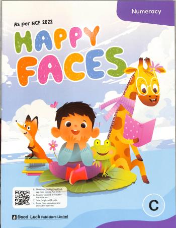 Book cover number 1 for Happy Faces C Numeracy (NCF 2022) written by NA published by Good Luck Publishers Limited