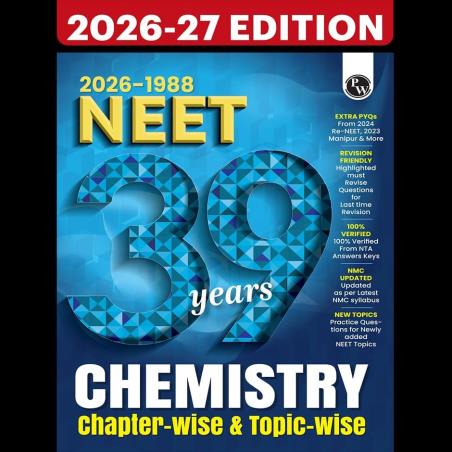 Book cover number 1 for NEET 39 Years Chemistry (2026-1988) Chapter-Wise & Topic-Wise (2026-27 Edition) written by NA published by Physicswallah Private Limited