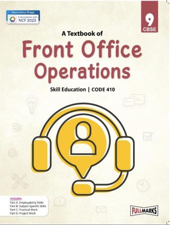 Book cover number 1 for A Textbook Of Front Office Operations CBSE 9 (NCF 2023) written by NA published by Full Marks Pvt. Ltd.