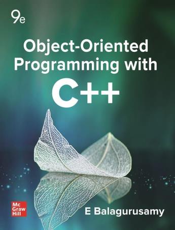 Book cover number 1 for Object Oriented Programming With C++ written by E. Balagurusamy published by McGraw Hill Education Private Limited