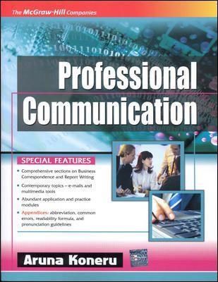 Book cover number 1 for Professional Communication written by Aruna Koneru published by McGraw Hill Education Private Limited