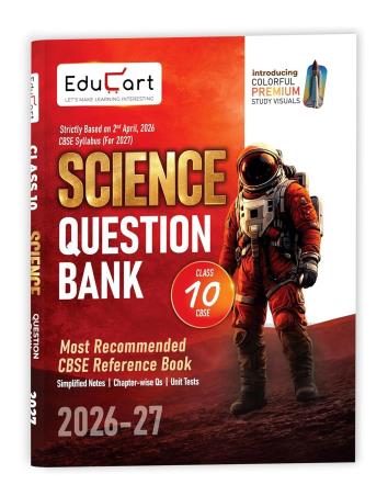 Book cover number 1 for Educart Science Question Bank CBSE Class 10 (2026-27) written by Prashant Kirad published by Educart