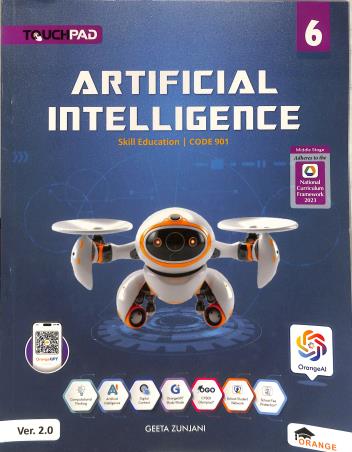 Book cover number 1 for Touchpad Artificial Intelligence Class 6 Ver. 2.0 Middle Stage (NCF 2023) written by NA published by Orange Education Pvt. Ltd.