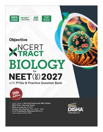 Book cover number 1 for Objective NCERT Xtract Biology For NEET (UG) 2027 written by NA published by Disha Publication
