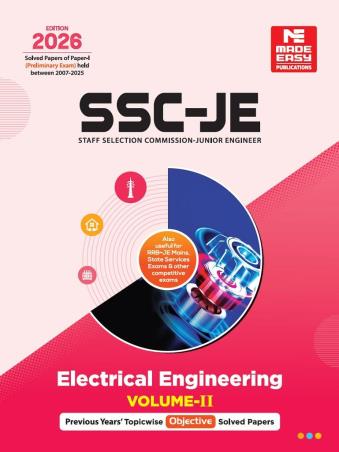 Book cover number 1 for SSC-JE Paper-1 Electrical Engineering Volume-2 (2026 Edition) written by NA published by Made Easy Publications