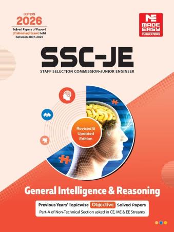 Book cover number 1 for SSC-JE Paper-1 General Intelligence & Reasoning (2026 Edition) written by NA published by Made Easy Publications