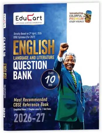 Book cover number 1 for English Language And Literature Question Bank CBSE Class 10 (2026-27) written by NA published by Educart