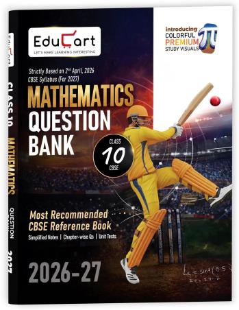 Book cover number 1 for Mathematics Question Bank CBSE Class 10 (2026-27) written by NA published by Educart