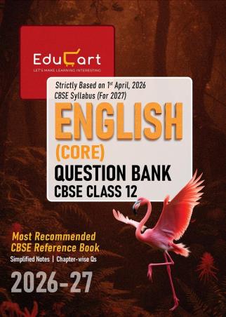 Book cover number 1 for English (Core) Question Bank CBSE Class 12 (2026-27) written by NA published by Educart