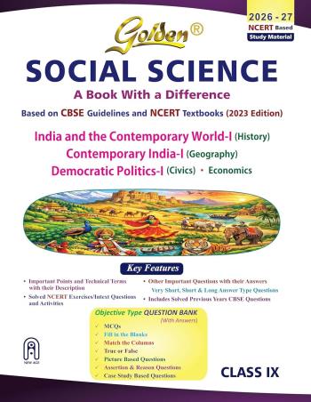 Book cover number 1 for Golden Social Science Class 9 (A Book With A Difference) CBSE (2026-27) written by NA published by New Age International (P) Limited, Publishers