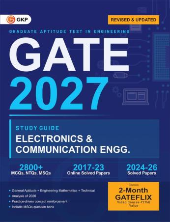 Book cover number 1 for GATE 2027 Study Guide - Electronics & Communication Engg. written by NA published by G. K. Publications (P) Ltd.