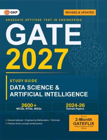 Book cover number 1 for GATE 2027 Study Guide - Data Science & Artificial Intelligence written by NA published by G. K. Publications (P) Ltd.