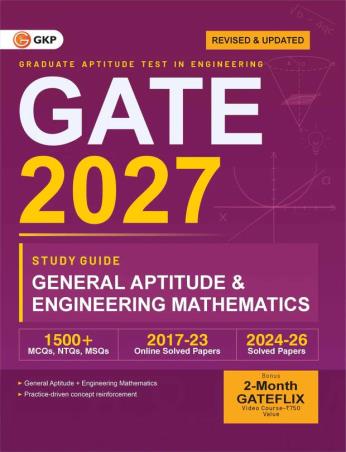 Book cover number 1 for GATE 2027 Study Guide - General Aptitude & Engineering Mathematics written by NA published by G. K. Publications (P) Ltd.