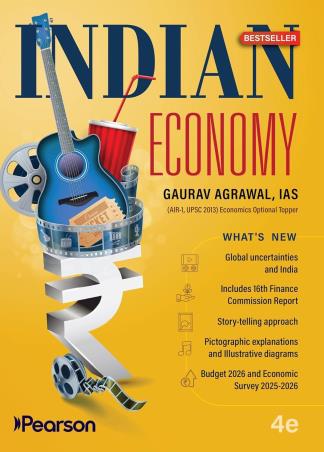 Book cover number 1 for Indian Economy written by Gaurav Agrawal published by Pearson Education
