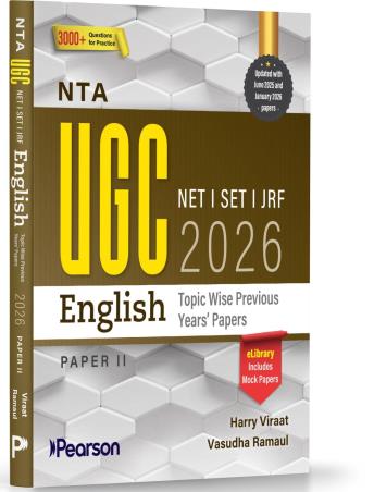 Book cover number 1 for NTA-UGC NET|SET|JRF English (Paper 2) 2026 written by NA published by Pearson Education