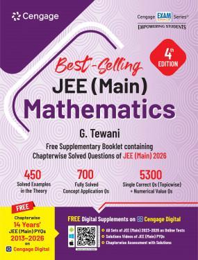 Book cover number 1 for Best-Selling JEE (Main) Mathematics written by Ghanshyam Tewani published by Cengage Learning India Private Limited