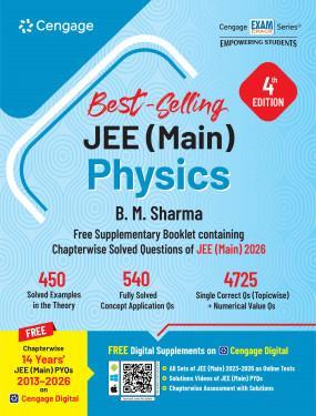 Book cover number 1 for Best-Selling JEE (Main) Physics written by B. M. Sharma published by Cengage Learning India Private Limited
