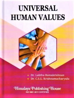 Book cover number 1 for Universal Human Values written by C. S. G. Krishnamacharyulu, Lalitha Ramakrishnan published by Himalaya Publishing House