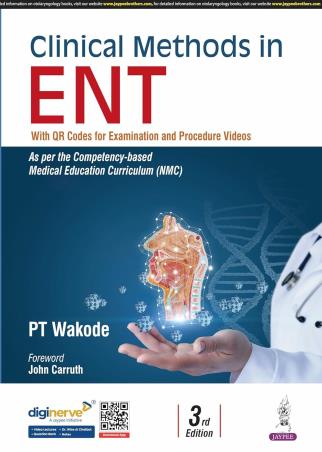 Book cover number 1 for Clinical Methods In ENT written by P.T. Wakode published by Jaypee Brothers Medical Publishers (P) Ltd.