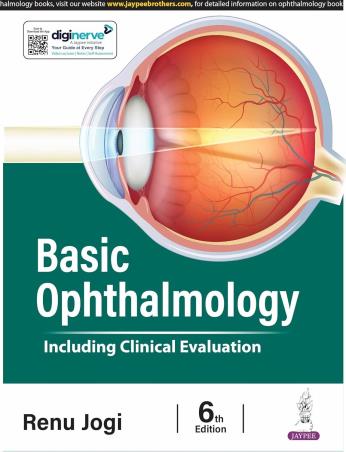 Book cover number 1 for Basic Ophthalmology (Including Clinical Evaluation) written by Renu Jogi published by Jaypee Brothers Medical Publishers (P) Ltd.