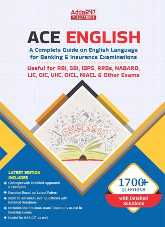 Book cover number 1 for Errorless Ace English (1700+ Questions) With Detailed Solutions written by NA published by Adda 247 Publications