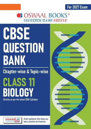 Book cover number 1 for Oswaal CBSE Question Bank Class 11 Biology (For 2027 Exam) written by NA published by Oswaal Books