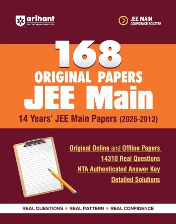 Book cover number 1 for 168 Original Papers JEE Main 14 Years' JEE Main Papers (2026–2013) written by NA published by Arihant Prakashan