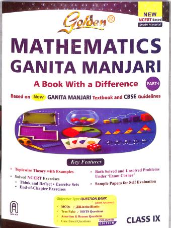 Book cover number 1 for Golden Mathematics Ganita Manjari CBSE Class 9 (Part-1) 2026-27 Edition written by NA published by New Age International (P) Limited, Publishers