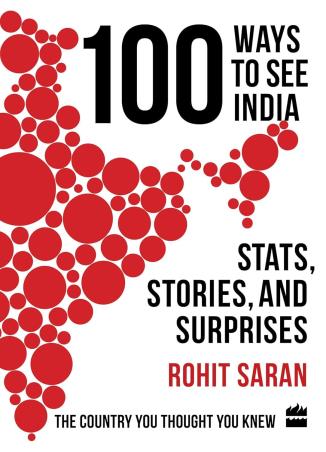 Book cover number 1 for 100 Ways To See India : Stats Stories & Surprises written by Rohit Saran published by Harper Collins Publishers