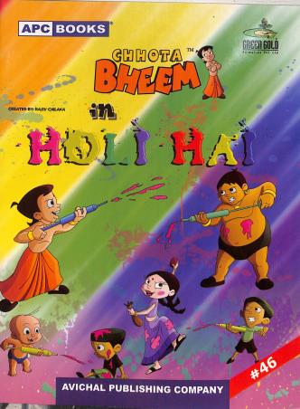 Book cover number 1 for APC Chhota Bheem In Holi Hai Volume 46 written by NA published by Avichal Publishing Company