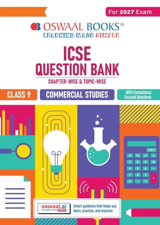 Book cover number 1 for Oswaal ICSE Question Bank Class 9 Commercial Studies (For 2027 Exam) written by NA published by Oswaal Books