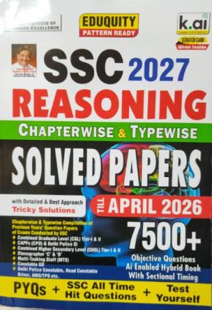 Book cover number 1 for SSC 2027 Reasoning Chapterwise & Topicwise Solved Papers 7500+ (Till April 2026) written by NA published by Kiran Institute Of Career Excellence Pvt. Ltd.