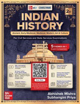 Book cover number 1 for Courseware Indian History : For Civil Services & State Services Examinations written by Subhangini Priya, Abhishek Mishra published by McGraw Hill Education Private Limited