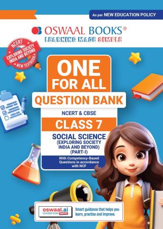Book cover number 1 for Oswaal One For All Question Bank NCERT & CBSE Class 7 Social Science (Part-1) written by NA published by Oswaal Books
