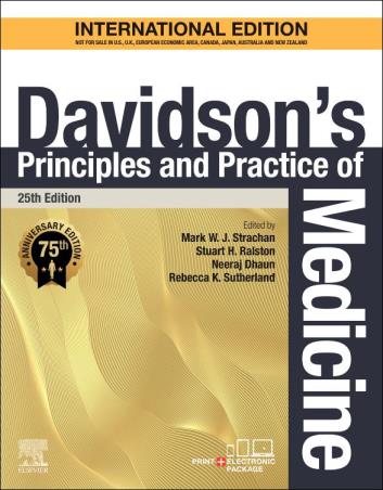 Book cover number 1 for Davidson's Principles And Practice Of Medicine written by Stuart H. Ralston, Mark W. J. Strachan, Neeraj Dhaun, Rebecca K. Sutherland published by Elsevier