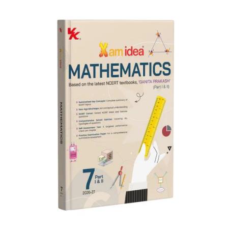 Book cover number 1 for Xam idea Mathematics Ganita Prakash Class 7 (Part 1 & 2) 2026-27 written by NA published by VK Global Publications Pvt. Ltd.