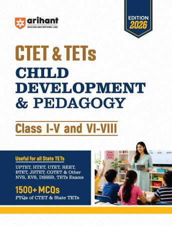Book cover number 1 for CTET & TETs Child Development & Pedagogy (Class 1-5 & 6–8) 2026 Edition written by NA published by Arihant Publications (India) Limited
