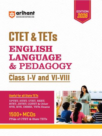 Book cover number 1 for CTET & TETs English Language & Pedagogy (Class 1-5 & 6-8) 2026 Edition written by NA published by Arihant Publications (India) Limited