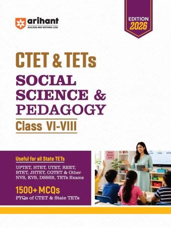 Book cover number 1 for CTET & TETs Social Science & Pedagogy (Class 6-8) 2026 Edition written by NA published by Arihant Publications (India) Limited