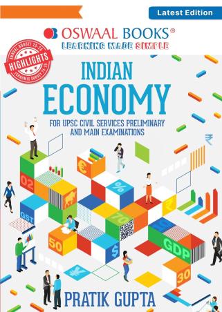 Book cover number 1 for Oswaal Indian Economy : For UPSC Civil Services Preliminary And Main Examinations written by NA published by Oswal Publishers