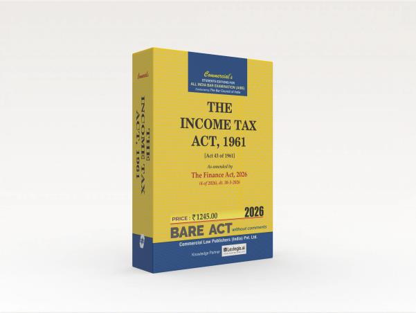Book cover number 1 for The Income Tax Act, 1961 (2026) written by NA published by Commercial Law Publishers (India) Pvt. Ltd.