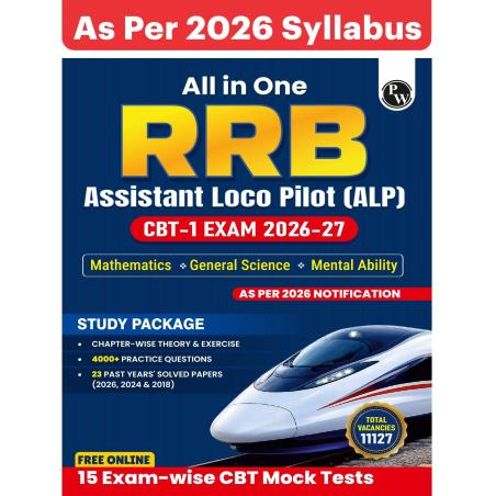 Book cover number 1 for All in one RRB Assistant Loco Pilot (ALP) CBT-1 Exam 2026-27 written by NA published by Physicswallah Private Limited