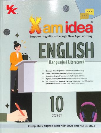 Book cover number 1 for Xam Idea English (Language & Literature) CBSE Class 10 (2026-27) NEP 2020 & NCF 2023 written by NA published by VK Global Publications Pvt. Ltd.